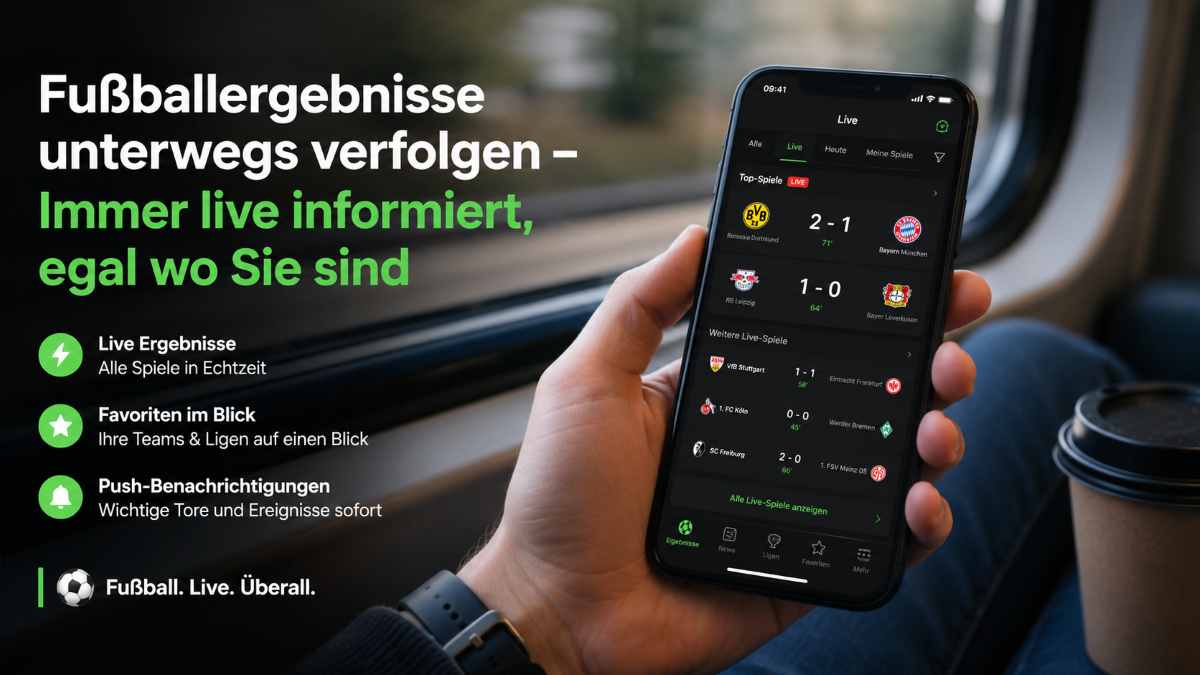 Fußballergebnisse unterwegs verfolgen - Immer live informiert